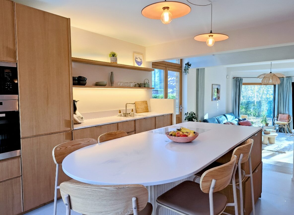 ilot cuisine arrondi